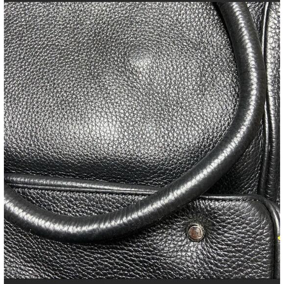 CHRISTINE Price Leather Satchel Shoulder Bag in Black - Picture 8 of 8